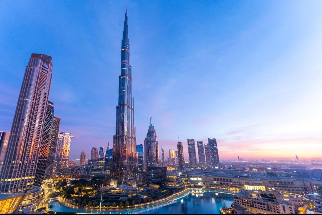 Spectacular Burj & Fountain View - Luxurious 3 Bedrooms & Maids Room - The Residences Dubái Exterior foto