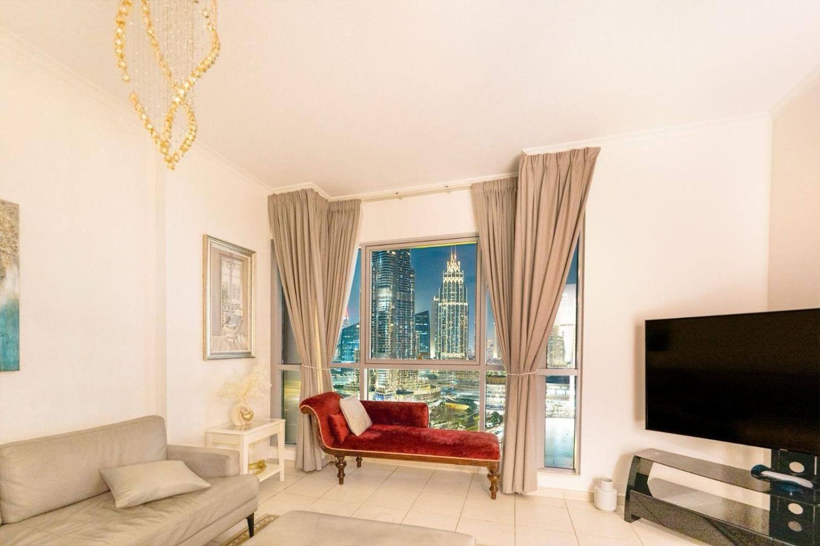 Spectacular Burj & Fountain View - Luxurious 3 Bedrooms & Maids Room - The Residences Dubái Exterior foto